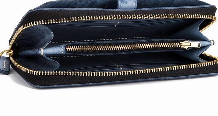 Handmade Leather Mens Chain Biker Wallet Cool Leather Wallet Long Phone Wallets for Men