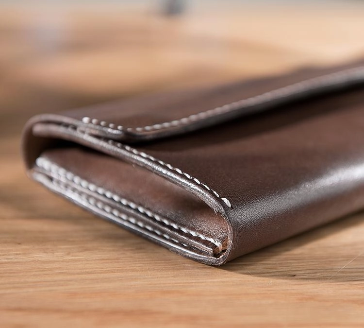 Handmade Leather Mens Clutch Wallet Cool Leather Wallet Long Phone Wallets for Men