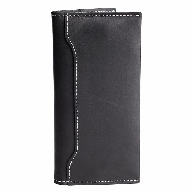 Handmade Leather Mens Clutch Wallet Cool Leather Wallet Long Phone Wallets for Men