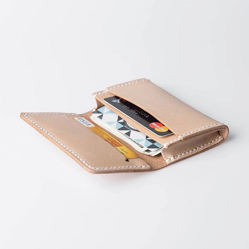 Handmade Leather Mens Cool billfold Wallet Card Holder Small Card Slim Wallets for Men