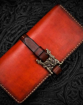 Handmade Leather Mens Cool Long Leather Wallet Long Wallets for Men