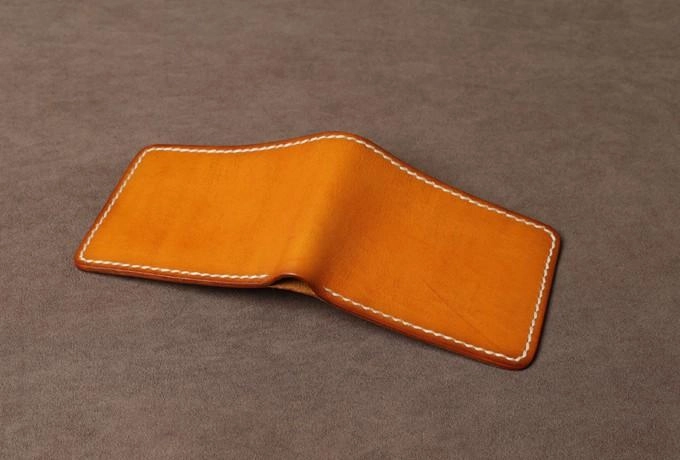 Handmade Leather Mens Cool Slim Leather Small Wallet Men Bifold billfold Wallet for Men
