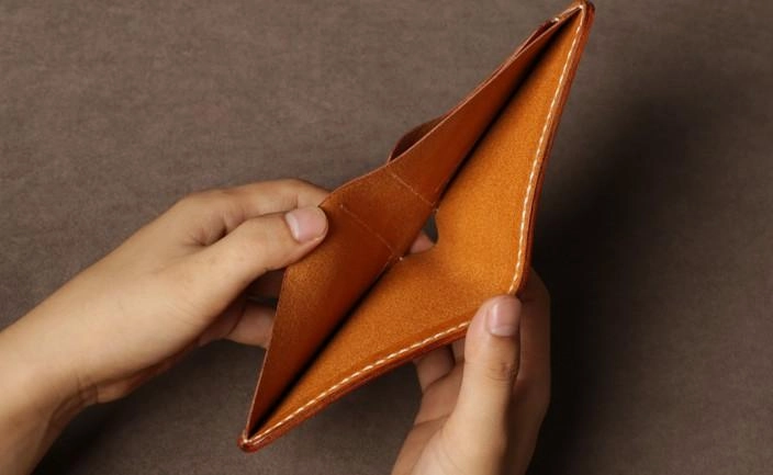 Handmade Leather Mens Cool Slim Leather Small Wallet Men Bifold billfold Wallet for Men