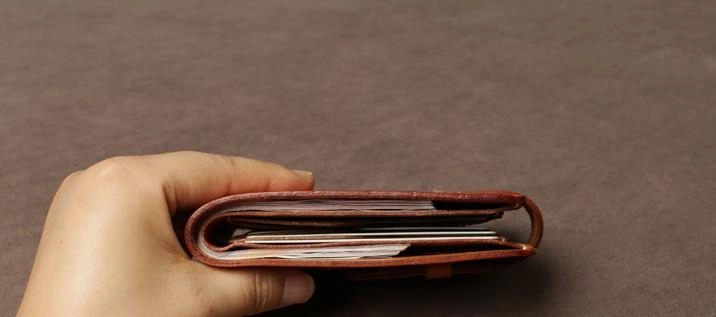 Handmade Leather Mens Cool Slim Leather Small Wallet Men billfold Wallets for Men