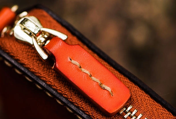 Handmade leather Mens Tibet Small biker wallet zipper billfold Chain Wallet for Men
