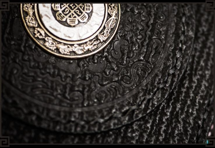Handmade Leather Small Tooled Mens Cool billfold Wallet Chain Wallets Biker Wallet for Men