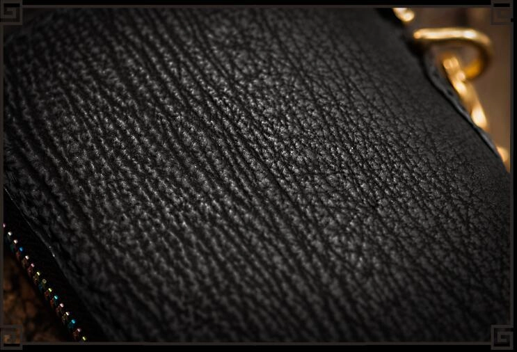 Handmade Leather Small Tooled Mens Cool billfold Wallet Chain Wallets Biker Wallet for Men