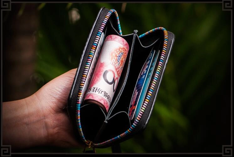 Handmade Leather Small Tooled Mens Cool billfold Wallet Chain Wallets Biker Wallet for Men