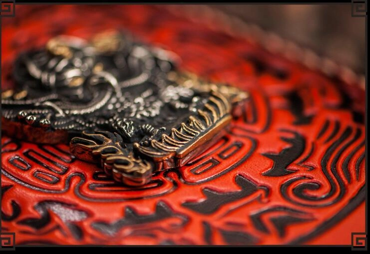 Handmade Leather Tibetan Mens Biker Chain Wallet Cool Leather Wallet Long Chain Wallet for Men