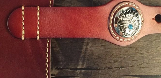 Handmade Leather Tooled Skull Mens Chain Biker Wallet Cool Leather Wallet Long Wallet for Men