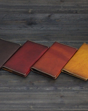 Handmade Men long leather wallet men vintage brown wallets for him