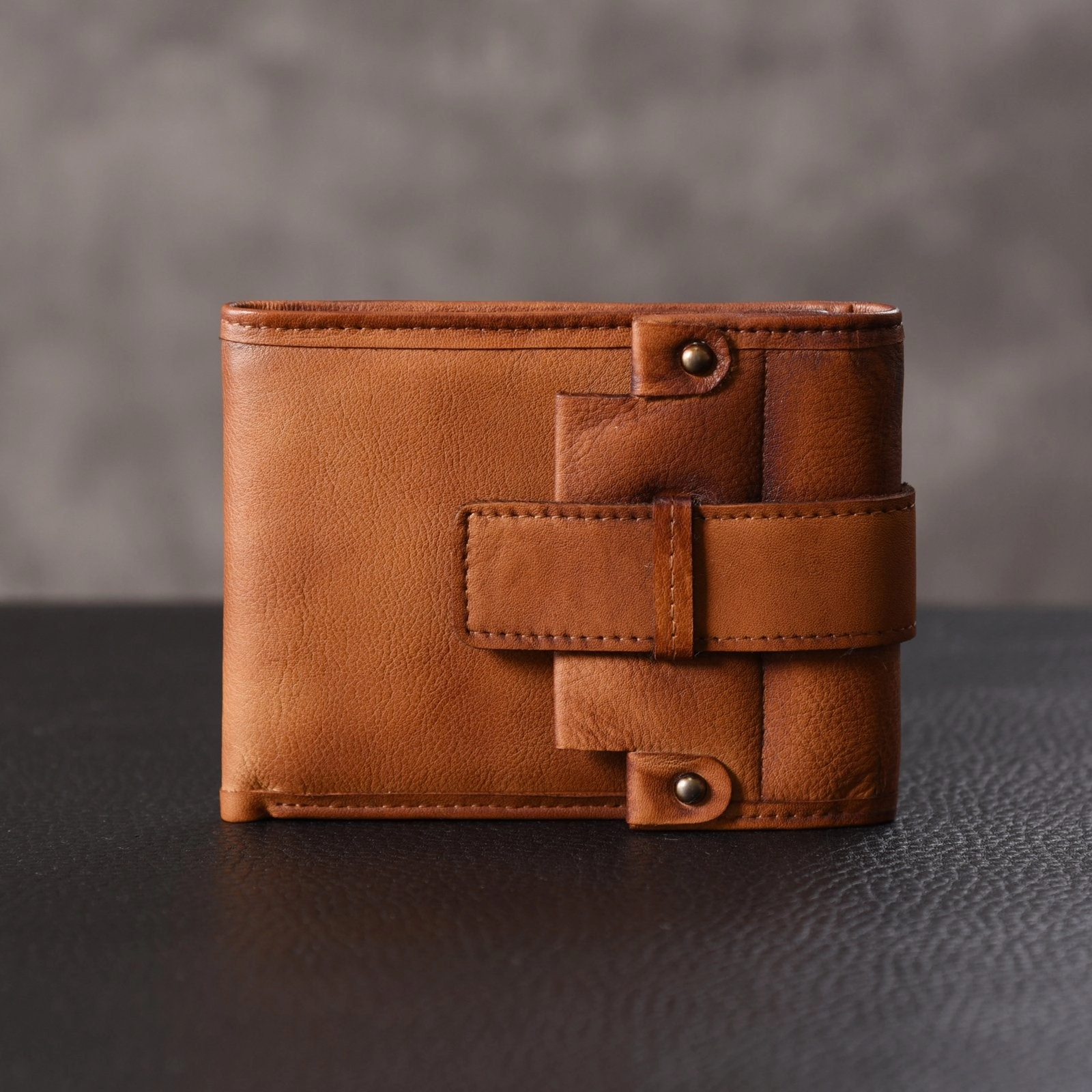 Handmade Mens Cool billfold Leather Wallet Men Small Slim Wallets Bifold for Men