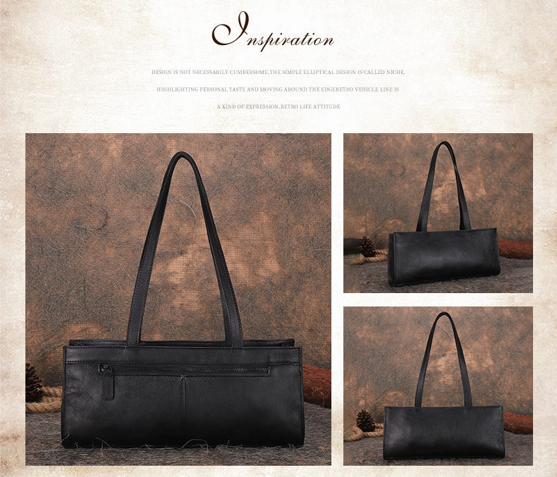 Handmade Purple Leather Womens Vintage Baguette Bag Best Baguette Shoulder Bag Crossbody Purses for Ladies