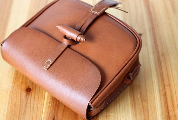 Handmade shoulder bag Genuine vintage rustic leather crossbody Shoulder Bag for women