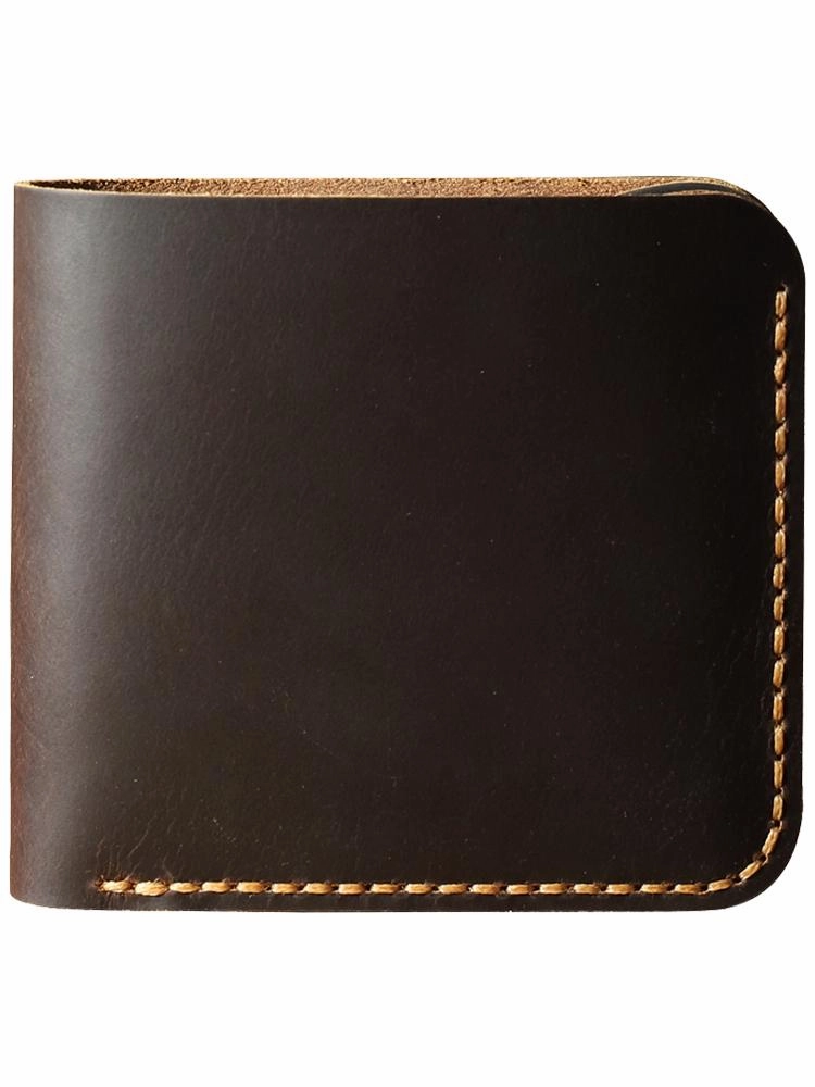 Handmade Slim Blue Leather Mens Billfold Wallet Personalize Bifold Small Wallets for Men