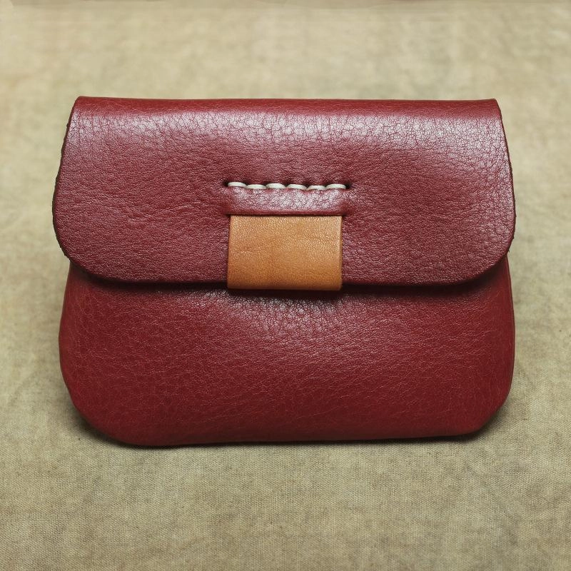 Handmade Small Slim Leather Men's Wallet Coin Holder Card Holder For Men