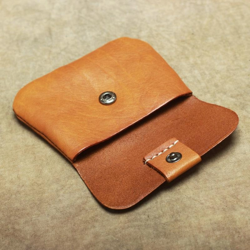Handmade Small Slim Leather Men's Wallet Coin Holder Card Holder For Men