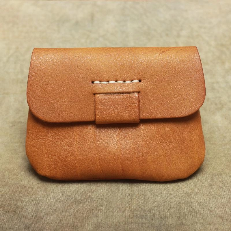 Handmade Small Slim Leather Men's Wallet Coin Holder Card Holder For Men