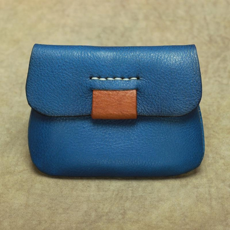 Handmade Small Slim Leather Men's Wallet Coin Holder Card Holder For Men