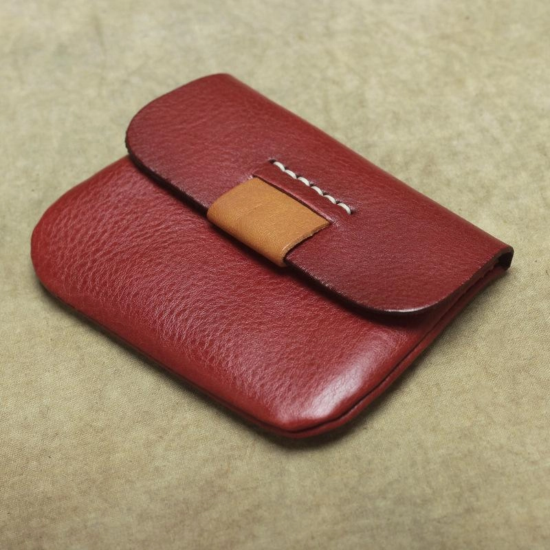 Handmade Small Slim Leather Men's Wallet Coin Holder Card Holder For Men