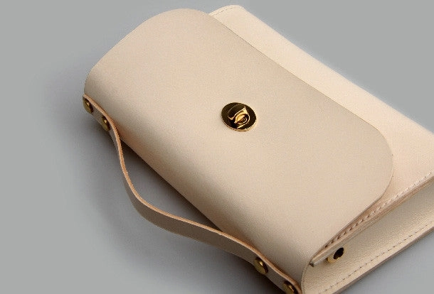 Handmade vintage leather crossbody small Satchel bag shoulder bag for women girl lady
