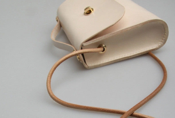 Handmade vintage leather crossbody small Satchel bag shoulder bag for women girl lady