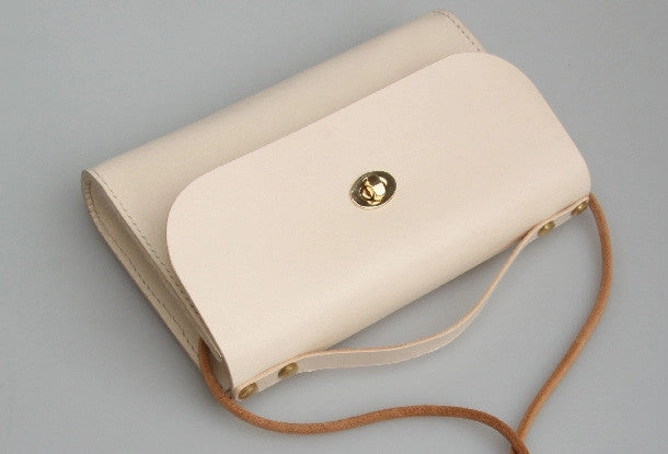 Handmade vintage leather crossbody small Satchel bag shoulder bag for women girl lady