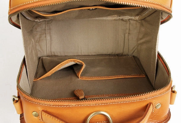 Handmade vintage womens leather messenger bag Backpack shoulder bag for women