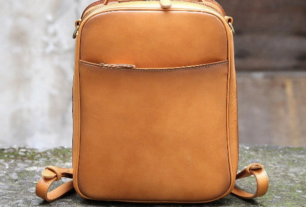 Handmade vintage womens leather messenger bag Backpack shoulder bag for women