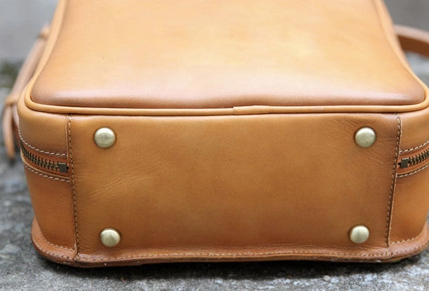 Handmade vintage womens leather messenger bag Backpack shoulder bag for women