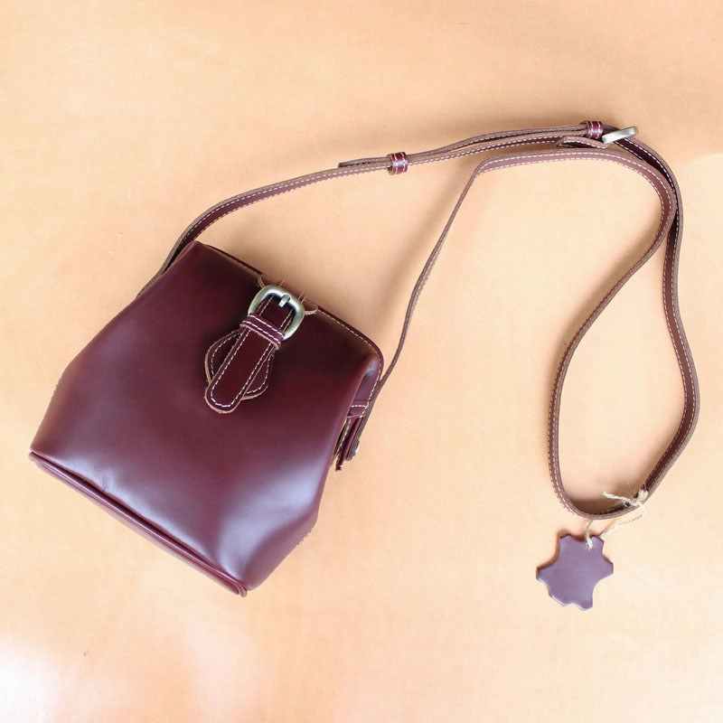 Handmade Womens Red Leather Doctor Shoulder Purses Red Doctor Crossbody Purses for Women