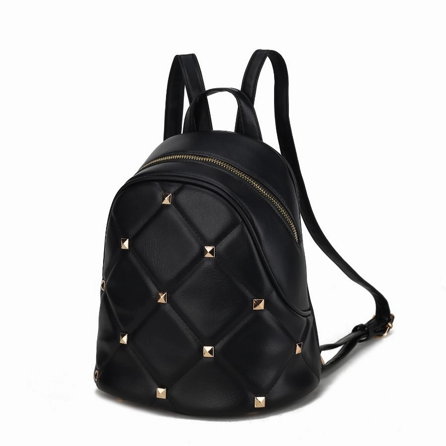 Hayden Quilted Vegan Leather with Studs Womens Backpack