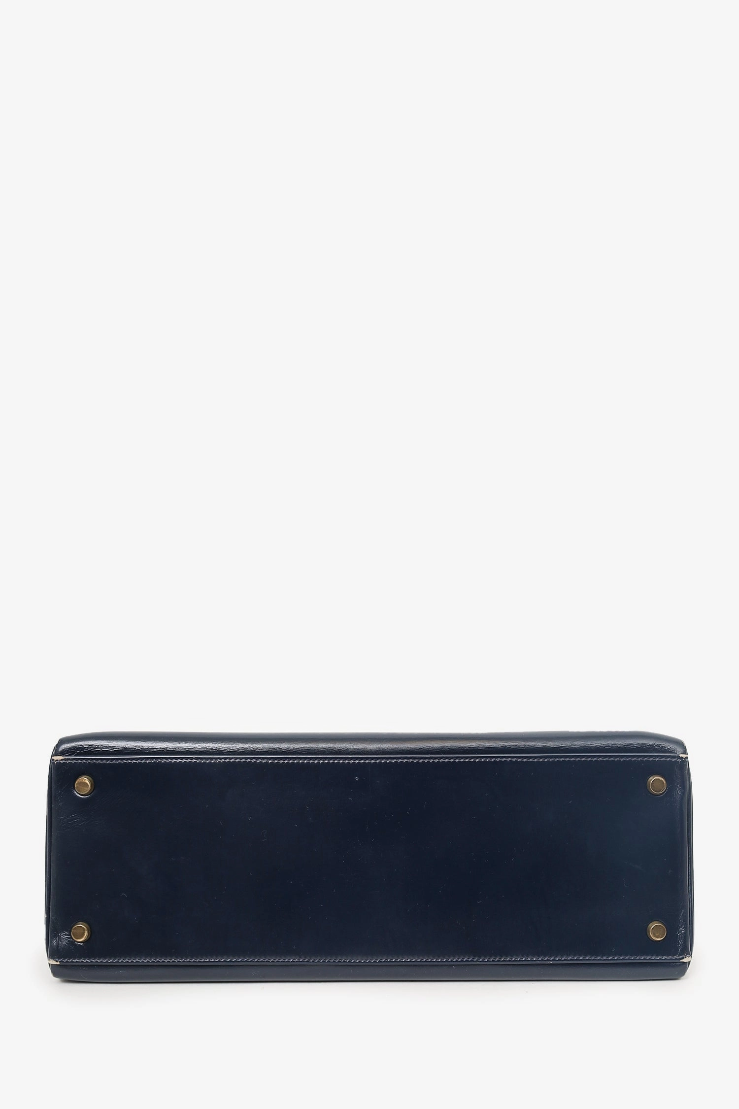 Hermes 1980 Navy Box Leather Retourne Kelly 35