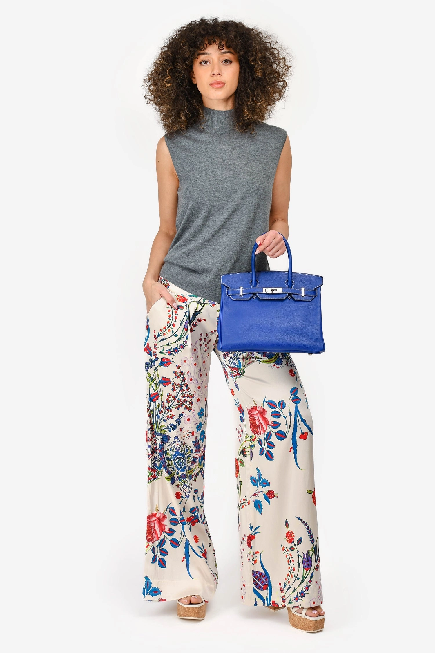 Hermes 2011 Blue Epsom Leather Birkin 30 PHW