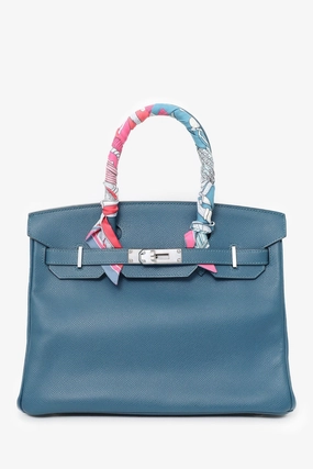 Hermes 2013 1P Colvert (Navy) Epsom Leather Birkin 30 with SHW