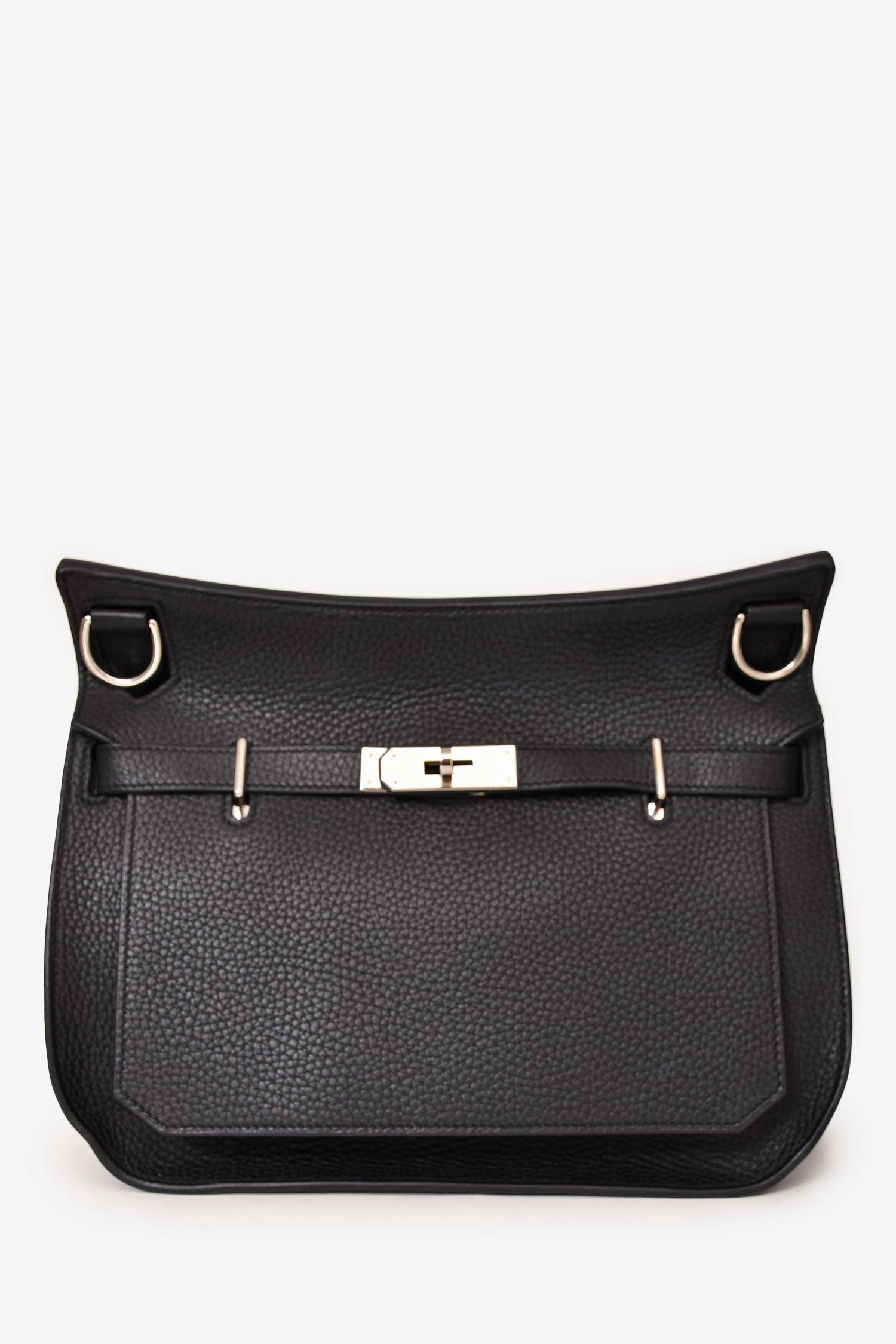 Hermes 2018 Black Clemence Leather Jypsiere 28 PHW
