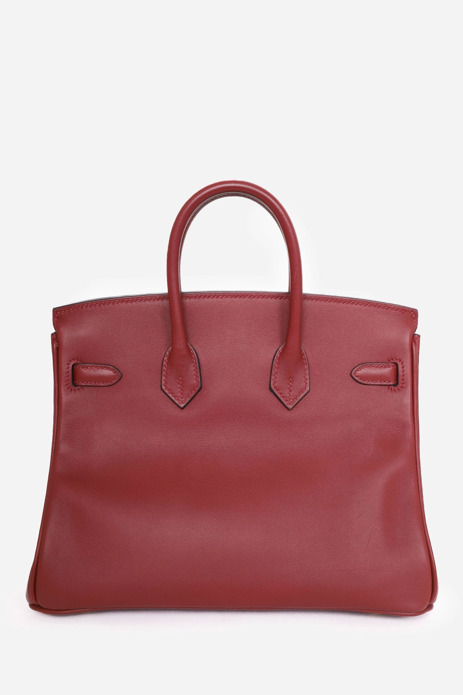 Hermes 2018 Rouge Swift Leather Retourne Birkin 25 Gold Hardware