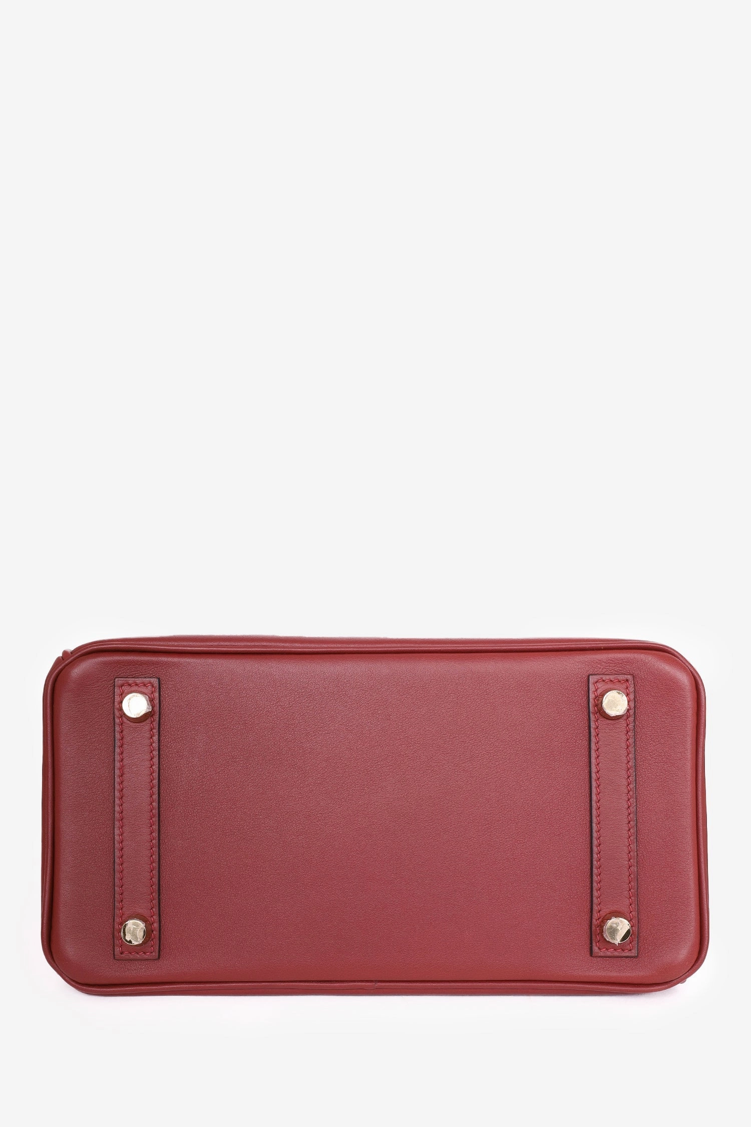 Hermes 2018 Rouge Swift Leather Retourne Birkin 25 Gold Hardware