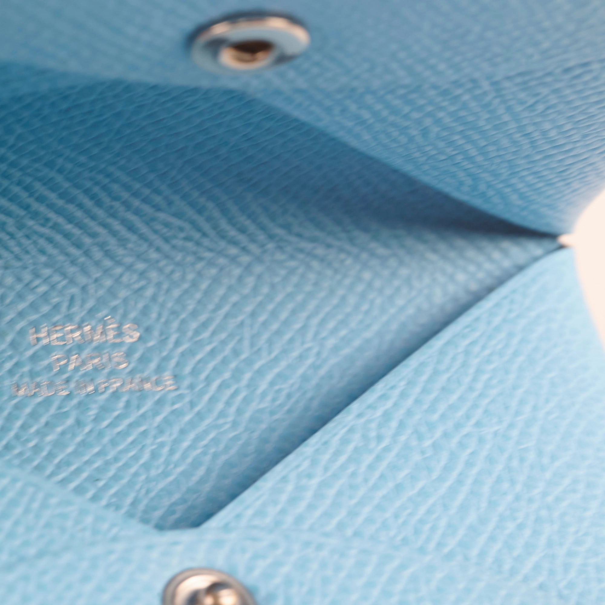 Hermes Calvi Blue Celeste Epsom