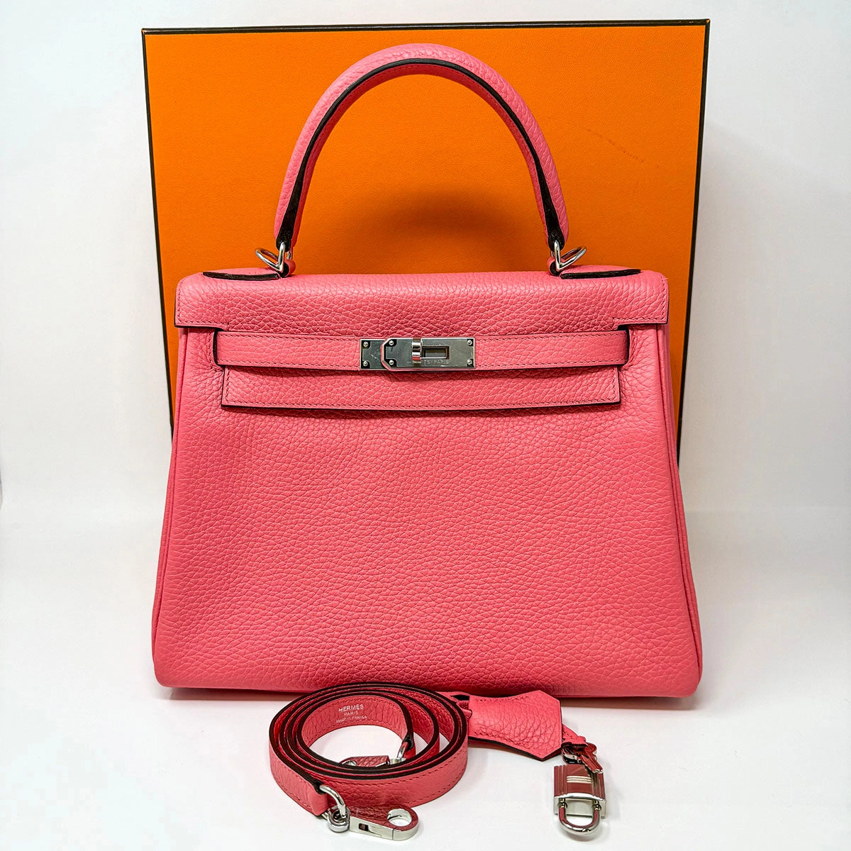 Hermes Clemence Kelly Retourne 28 Handle Bag