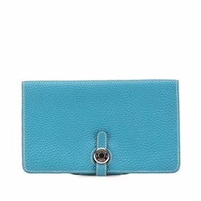 Hermes Dogon Taurillon Clemence Leather Coin Purse/Coin Case (Pre-Owned)
