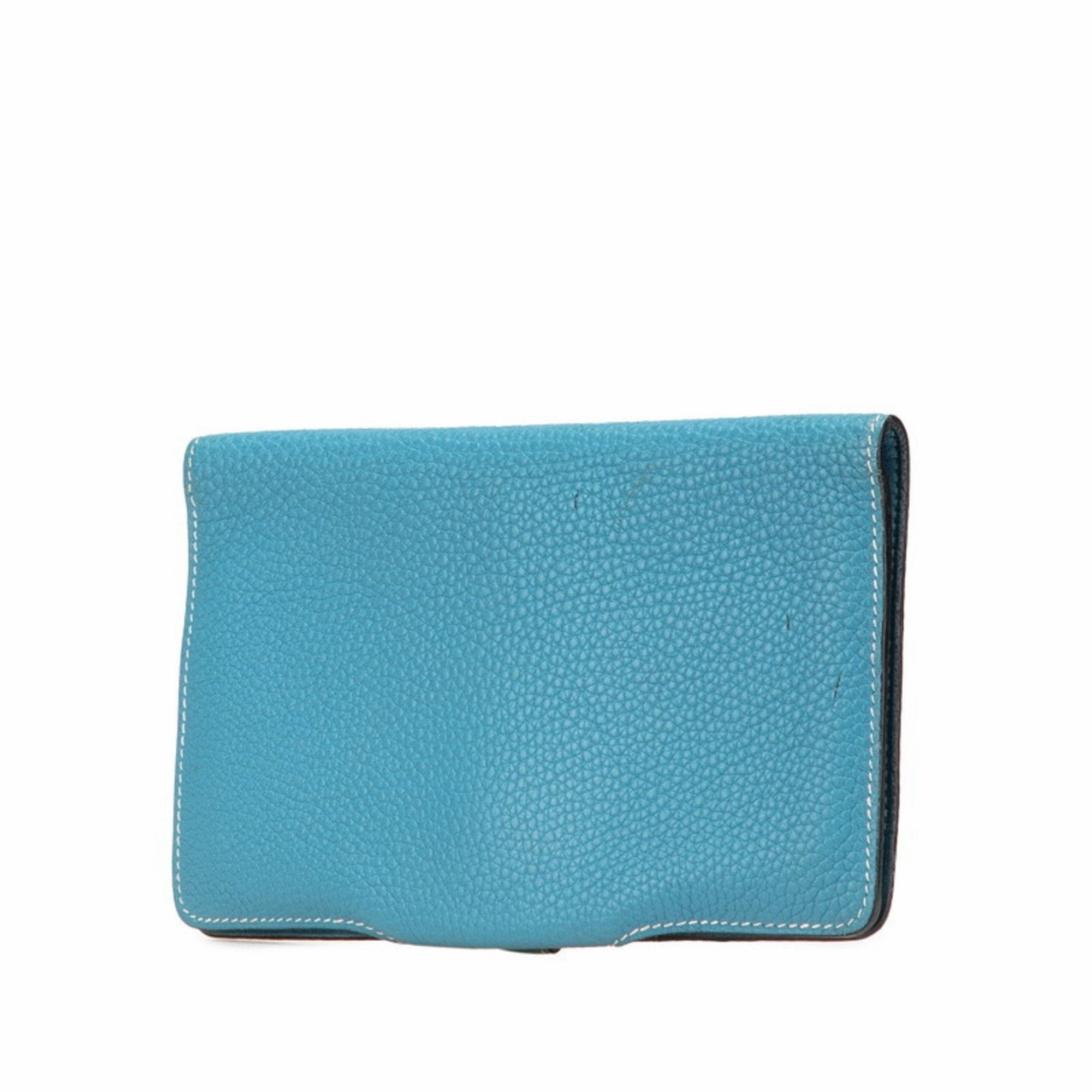 Hermes Dogon Taurillon Clemence Leather Coin Purse/Coin Case (Pre-Owned)