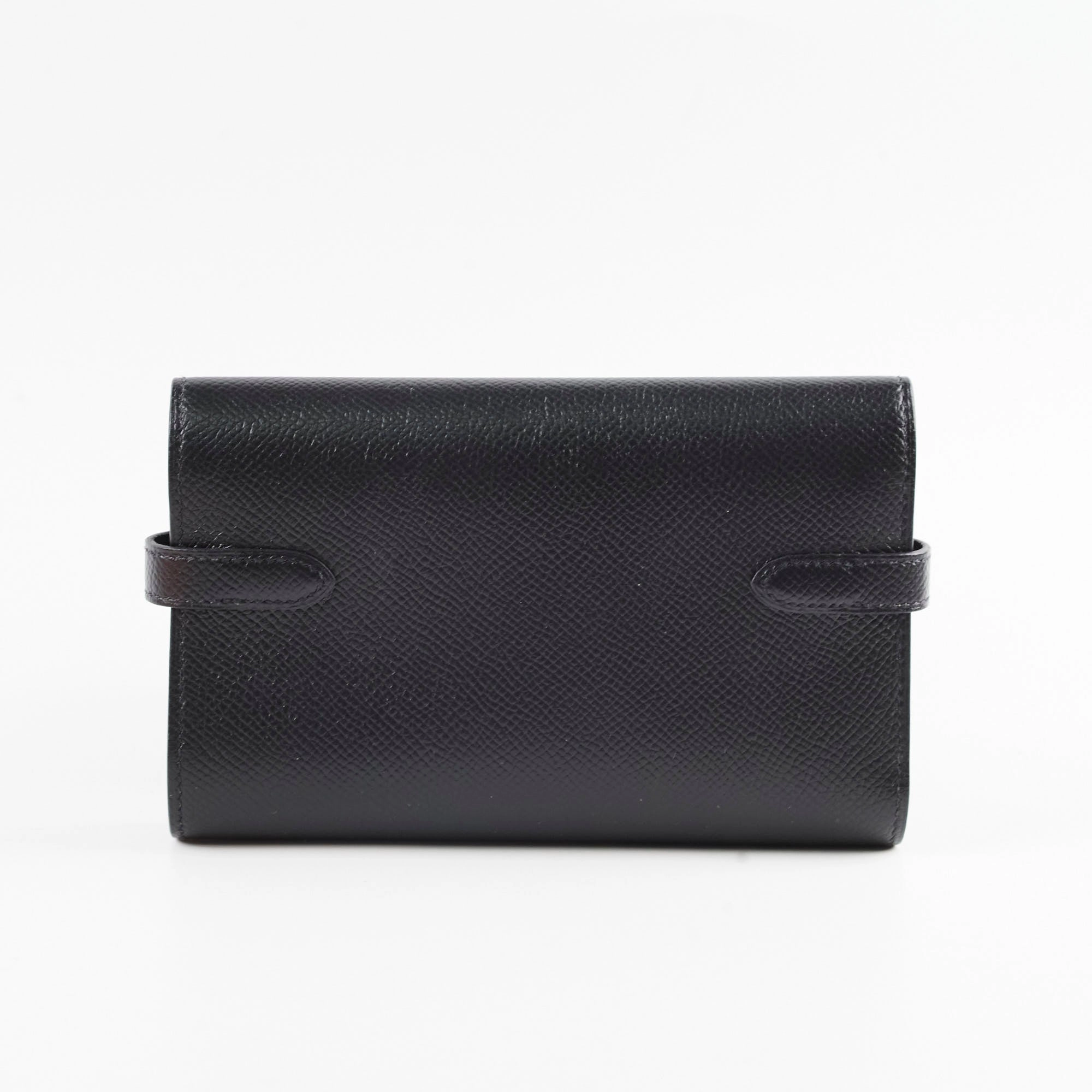 Hermes Kelly Medium Epsom Wallet Noir - D Stamp