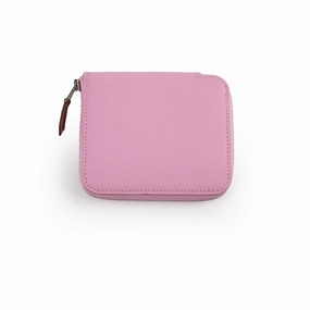 Hermes Silk in Compact Wallet Mauve Sylvestre