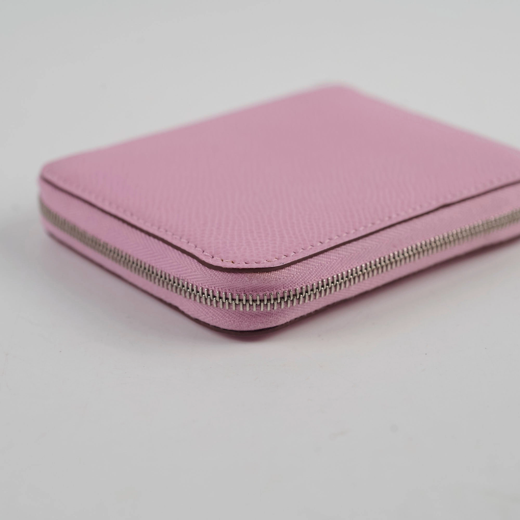 Hermes Silk in Compact Wallet Mauve Sylvestre