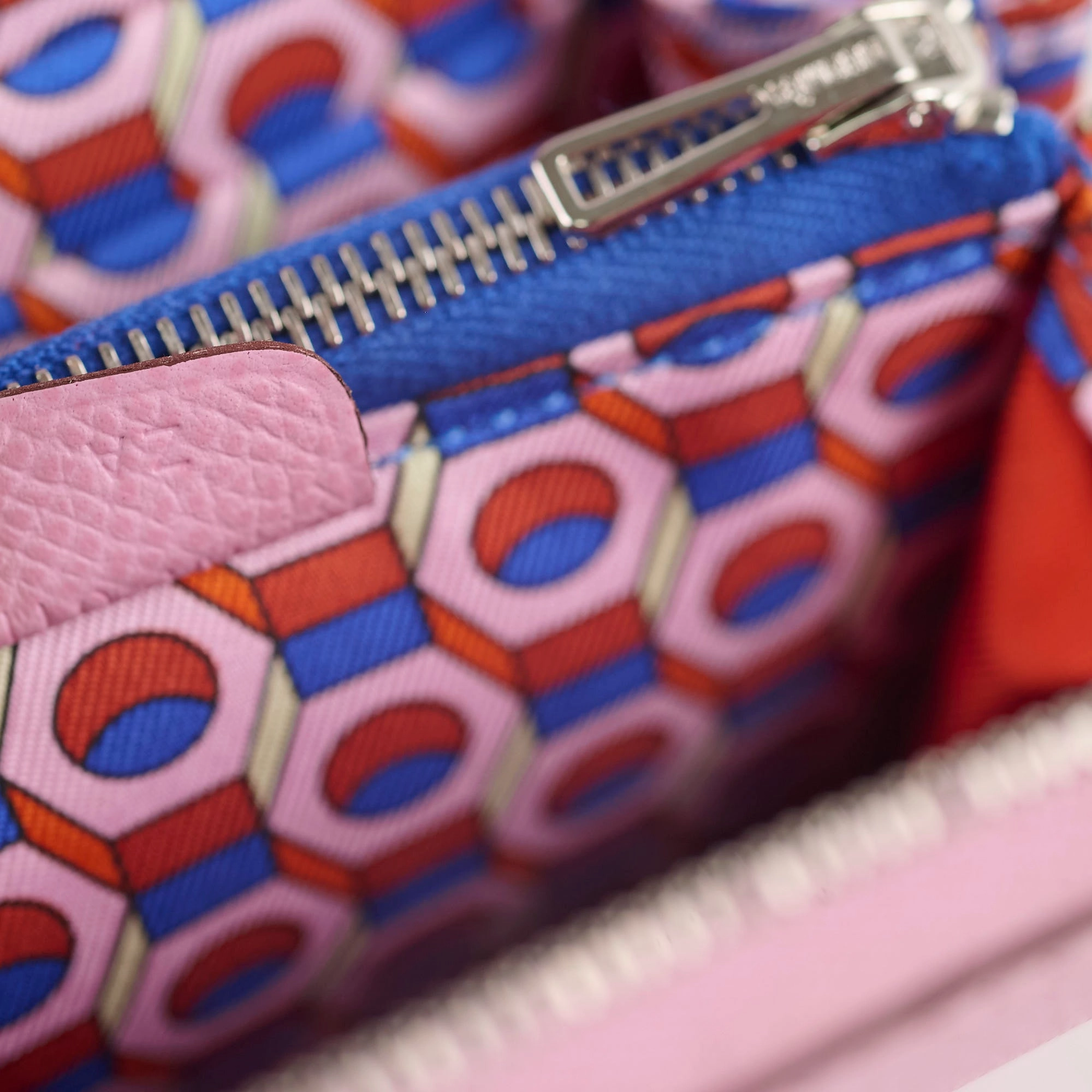 Hermes Silk in Compact Wallet Mauve Sylvestre