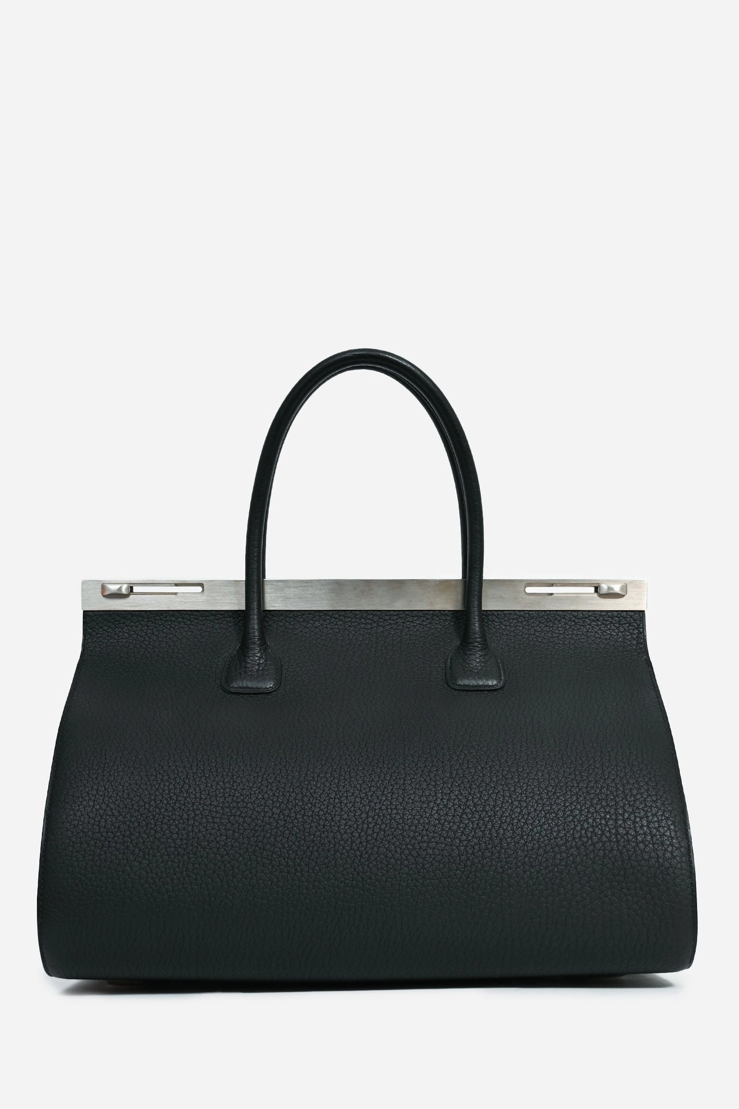 Herms 2005 Black Togo Leather 'Chamonix Hold Up Frame' Tote