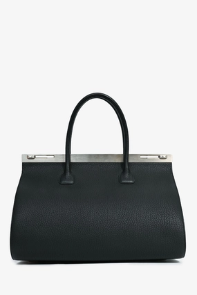 Herms 2005 Black Togo Leather 'Chamonix Hold Up Frame' Tote
