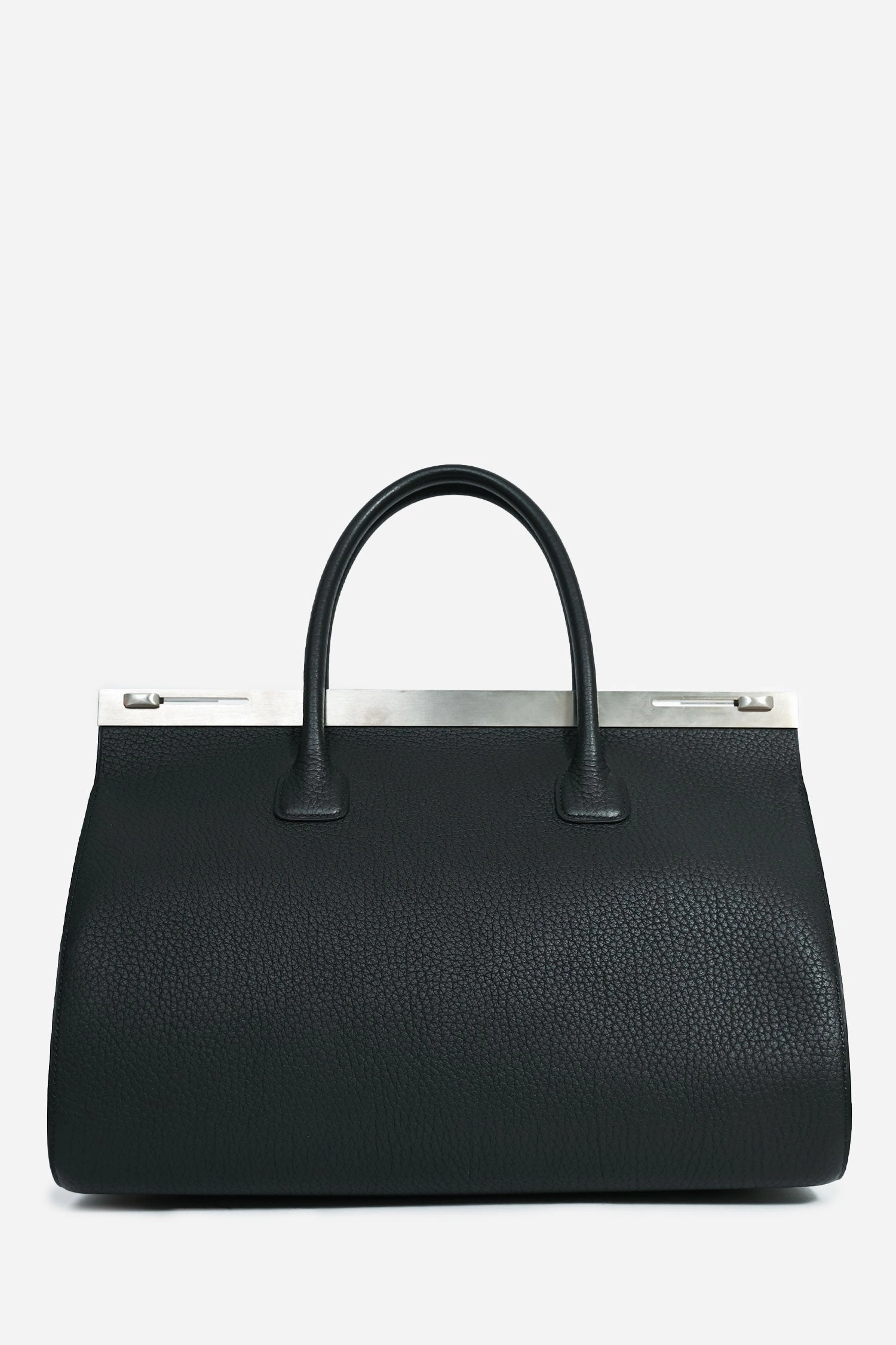 Herms 2005 Black Togo Leather 'Chamonix Hold Up Frame' Tote