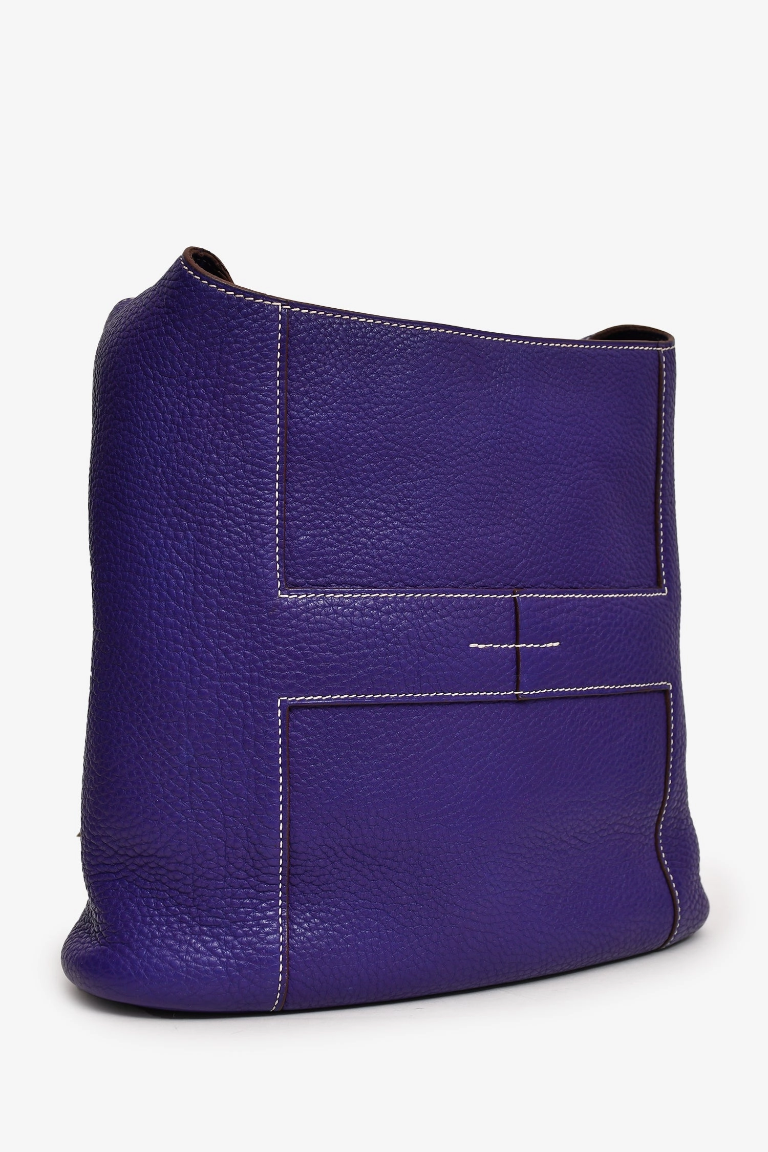 Herms 2010 Purple Clemence Leather Good News Crossbody Bag